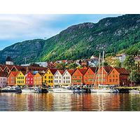 XiuTaiLtd 1000 Piezas Jigsaw Puzzle-Bergen, Norway-Jigsaw Puzzle para Adultos Y Adolescentes, Amigos