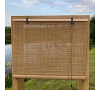 XiuXiu persianas de bambú Estor Bambu Cortinas Bambu Enrollable Exterior Filtro de luz, Interiores y Exteriores, Patio,Champán 61 x 122 cm