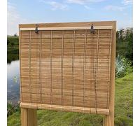 XiuXiu persianas de bambú Estor Bambu Cortinas Bambu Enrollable Exterior Filtro de luz, Interiores y Exteriores, Patio,Arena 114 x 211 cm