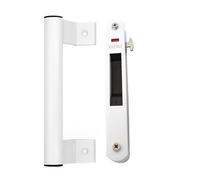 XIUXLI Puerta corredera ventana gancho cerradura cerradura puerta corredera (Door Handle Set White)