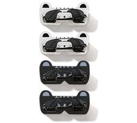 Xiuyer 4 Piezas Organizador Gafas,Organizador de Gafas de Sol Montaje en Pared Soporte Gafas No Requiere Perforación con 8 Parches para Guardar Gafas Gafas de Sol Soporte para Anteojos (Negro)