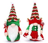 Xiuyer Gnomo De Navidad Gnomos Navideños Papá Noel, 2 Pcs Gnomos Navideños Gnomo Navideño Hecho a Mano Muñeco De Elfo De Papá Noel Decoración del Árbol De Navidad Chimenea Decoración del Hogar