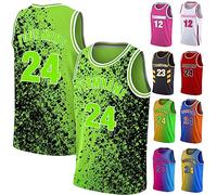 Xiuyours Camiseta Baloncesto Personalizada Nombre Número para Hombre Niño, Camisetas Gym Tirantes Personalizable Baloncesto Regalos Originales, S~4XL