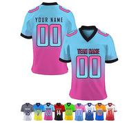 Xiuyours Camiseta Fútbol Americano Personalizada con Nombre Número Logo Jersey Camisetas Deportiva Personalizados para Hombre Niño Mujere, S-7XL
