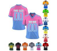 Xiuyours Camiseta Fútbol Americano Personalizada con Nombre Número Logo Jersey Camisetas Deportiva Personalizados para Hombre Niño Mujere, S-7XL