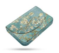 xiviers Tarjetero de piel sintética para tarjetas de visita, patrón de impresión a color, tarjetero, bolsillos magnéticos para tarjetas de crédito para hombres y mujeres, árbol verde