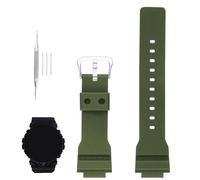 XIW Correa de repuesto para reloj Casio G-Squad GBA-800 GBD-800 de 21 mm x 16 mm para mujer (correa verde militar)