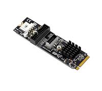 Xiwai 5Gbps Tipo-E USB 3.1 Panel Frontal Socket y USB 2.0 a NVME NGFF M-Key Express Card Adaptador para Placa Base