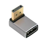 xiwai Adaptador 8K 60 Hz DisplayPort 1.4 (DP) Macho a DP Hembra con ángulo de inclinación de 90 Grados, Conector Extensor Ultra-HD UHD 4K 144 Hz para Monitor de PC portátil o de sobremesa.
