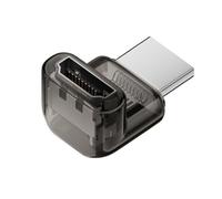 xiwai Adaptador HDMI Macho a HDMI 2.1 Hembra con ángulo Ascendente de 90 Grados, Extensor de HDTV UHD 8K 60 Hz, Transparente con luz LED Inteligente para Monitor, TV y proyector.