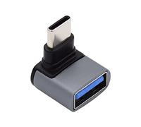 xiwai Adaptador OTG hembra USB-C tipo C a USB 3.0 hembra OTG 90 grados para ordenador portátil, tableta, teléfono