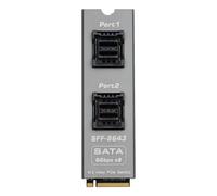 Xiwai Adaptador PCI Express NVME Card NGFF M-Key a Dual SFF-8643 SATA 3.0 | Convertidor de disco duro de extensión PCI-E 2280 a Slimline a SATA de 8 puertos y 6 Gbps con disipador de calor