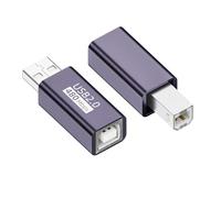xiwai Adaptador USB 2.0 tipo B hembra a tipo A y tipo B macho, paquete de 2 conectores de extensión para disco de escáner de impresora