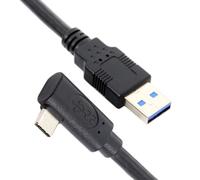 xiwai Ajuste para Link VR USB 3.1 Tipo-C Izquierda de ángulo recto a cable de datos estándar USB3.0 (5.0 M)