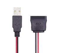 xiwai Cable adaptador convertidor USB 2.0 a SATA de 15 pines CC 5 V, cable de disco duro para disco duro SATA HDD SSD de 2.5 pulgadas, 1 pie