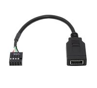 xiwai Cable Adaptador de Placa Base USB 3.1 para Panel Frontal, Conector Tipo E, Clave A a USB 2.0, 9 Pines y 10 Pines, Macho, 15 cm
