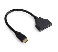 xiwai Cable adaptador divisor HDMI 1 en 2 salidas, HDMI macho a doble hembra, cable de extensión de interruptor de 1 a 2 vías para PC, HDTV, portátil, 1080P