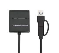 xiwai Cable Adaptador Externo de Aluminio USB 3.0 Tipo A a USB-C Tipo C con Conector Dual a SSD MSATA, 5 Gbps