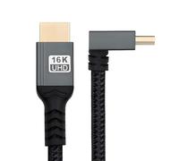 xiwai Cable con ángulo descendente, versión HDMI 2.2, 96 Gbps, 0,5 m, tipo A macho a HDMI macho, HDTV, 90 grados, para monitores de escritorio y portátiles HDTV