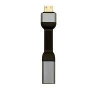xiwai Cable corto USB-C tipo C hembra a mini HDMI macho de 8 cm, adaptador HDTV 4K 60 Hz, cable de extensión plano ultradelgado 1080p para tablet, teléfono y portátil.