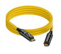 xiwai Cable de alimentación y Datos USB-C a USB C de 100 W y 20 Gbps con Pantalla LED Inteligente 8K Tipo C Macho a Macho para computadora portátil Disco Teléfono 100 cm