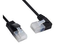 xiwai Cable de red Ethernet RJ45 ultra delgado Cat6 en ángulo recto a recto UTP cable de conexión 90 grados Cat6a LAN para ordenador portátil, router TV Box (3 m)