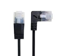 xiwai Cable de red RJ45 ultra delgado Cat6, acodado a la izquierda a recto UTP, cable de conexión 90 grados Cat6a LAN para ordenador portátil, router TV Box (2 m)