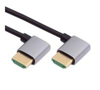 xiwai Cable HDMI 2.1 tipo A ultra delgado HDTV 8K 4K Hiper Cable delgado súper flexible en ángulo recto a ángulo recto de 90 grados para computadora HDTV de 1.64 pies