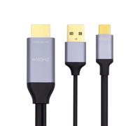 xiwai Cable HDMI reversible a USB-C 4K, fuente HDMI 1.4 a USB 3.1 tipo C macho HDTV cable para monitor de laptop 1.8 m