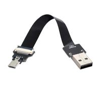 xiwai Cable plano FPC USB 2.0 tipo A macho a micro USB de 5 pines macho para FPV, disco y teléfono 0,2 m