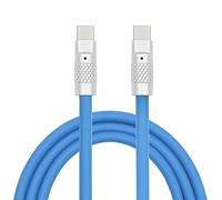 xiwai Cable USB 2.0 de 120 W de alimentación tipo C USB-C a USB-C de silicona líquida ultra suave, carga rápida para laptop, tablet, teléfono, 1 m