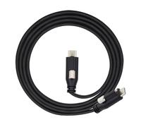 xiwai Cable USB 3.1 tipo C a USB C con bloqueo de rosca, 3,25 A, cable USB 3.0 con conector único para montaje en panel, 10 Gbps de datos, 65 W PD de potencia para tablet portátil, 9,84 pies / 3,0 m