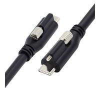 xiwai Cable USB 3.1 tipo C a USB C con bloqueo de rosca, 3,25 A, cable USB 3.0 con un solo puerto para montaje en panel, 10 Gbps de datos, 65 W de potencia PD para tablet portátil, 6,56 pies/2,0 m