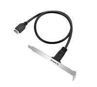xiwai Cable USB-C USB 3.1 tipo E de cabecera de panel frontal a USB-C tipo C hembra, cable de extensión de 40 cm con tornillo de montaje en panel