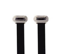 xiwai Conector Micro USB 2.0 de 90 grados a conector Micro USB, 5 polos, cable de datos y carga ultradelgado plano, 16 cm, conector en ángulo de abajo hacia arriba