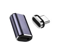 xiwai Conector recto USB 4 tipo C macho a hembra de 40 Gbps, 100 W, datos de alimentación, adaptador de video 8K, conector magnético para portátil y teléfono