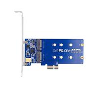 xiwai Conversor de tarjeta SSD SATA dual JMB582 2280 NGFF clave B+M SSD a PCI-E 1 adaptador de escritorio de placa base