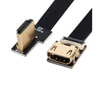 xiwai CYFPV - Cable plano HDMI macho a hembra FPC en ángulo recto de 90 grados para fotografía aérea HDTV multicóptero (0,5 m)