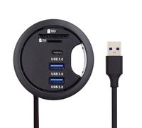 xiwai Divisor de concentrador USB 3.0, SD TF USB-C de 2 puertos, expansor multipuerto USB de alta velocidad, puerto de datos tipo C, 60 mm, con ojales, estación de acoplamiento de escritorio, interfaz