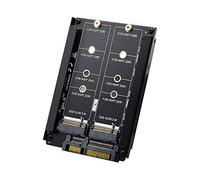 Xiwai Dual NGFF B+M Key M.2 Tarjeta SSD JBOD Raid0 Span Bridge a 6.3 cm SATA Combo HDD unidad de disco duro