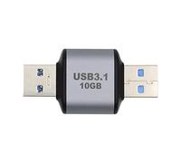 xiwai Extensión de adaptador de datos USB 3.0/3.1 tipo A macho a USB 3.0/3.1 A macho de 10 Gbps para computadora portátil de escritorio