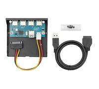 xiwai Hub USB 3.0 de 4 puertos, panel frontal a placa base, cable de conexión de 20 pines, para bahía de disquete de 3,5"