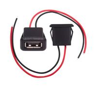 xiwai Juego de 2 cables USB 2.0 de 24 AWG tipo A hembra a cable abierto de 2 pines, tipo de montaje CC 5 V, alimentación para reparación de bricolaje OEM