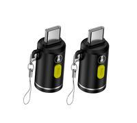 xiwai Luz LED USB-C para ambiente interior, tipo C, macho, para ciclismo, al aire libre, caminar, teléfono, portátil, cargador, lámpara de noche, 210 lúmenes, juego de 2 unidades