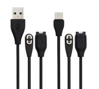 xiwai Paquete de 2 auriculares USB tipo C y tipo A a reloj inteligente, 2 pines, 4 pines, cable de carga magnético compatible con Garmin Shokz