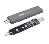 Xiwai Type-C USB3.0 a Combo NVME M-Key M.2 NGFF SATA SSD PCBA Carcasa 2280/2242/2230 mm Adaptador RTL9200B Chipset
