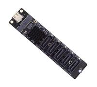 xiwai - Unidad USB de 10 Gbps USB-C a NGFF Key B+M SATA 6 Gb/s 5 puertos adaptador convertidor PM Port Multiplier Selector JMB575 JMS580