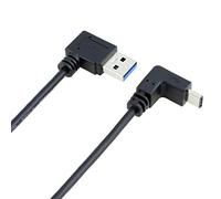 Xiwai USB 3.1 USB-C hacia arriba hacia abajo en ángulo recto 90 grados Un cable de datos macho para Tablet Phone