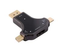 Xiwai USB-C Displayport Mini DP 3in1 a HDMI hembra adaptador tipo C 4K 2K para PC portátil