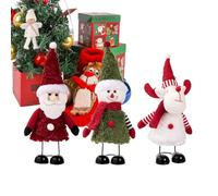 Xiwhuua Muñeca Navideña,Figura Telescópica De Pie De Papá Noel, Muñeco De Nieve Y Alce - de Muñeca Navideños para Mesa - para Repisa, Salón, Mesita de Noche, Niños y Niñas